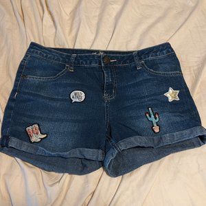 Justice denim embroidered Jean shorts